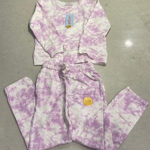 Cat &Jack purple tie dye sweat pants set